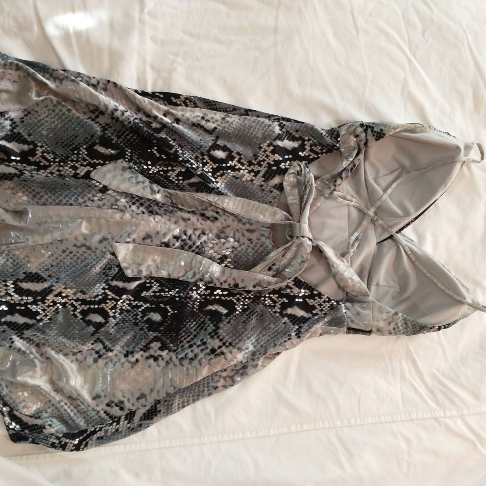 B Darlin dress 1/2 animal print black/grey/pink - Picture 4 of 8